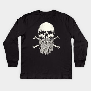 Bearded Skull Kids Long Sleeve T-Shirt